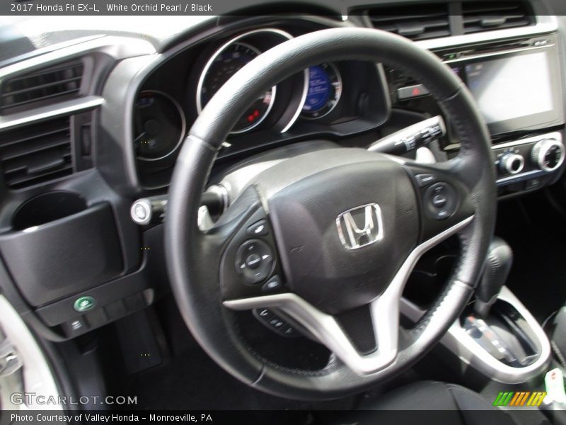 White Orchid Pearl / Black 2017 Honda Fit EX-L