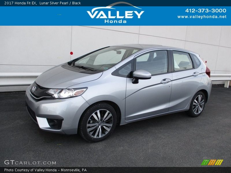 Lunar Silver Pearl / Black 2017 Honda Fit EX