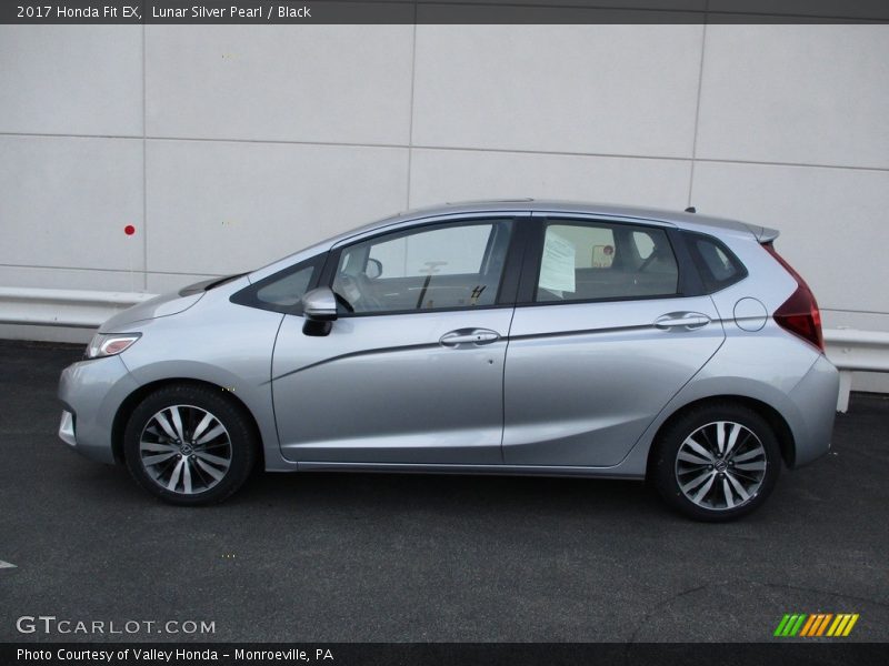 Lunar Silver Pearl / Black 2017 Honda Fit EX