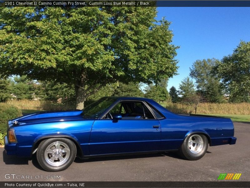  1981 El Camino Custom Pro Street Custom Luxo Blue Metallic