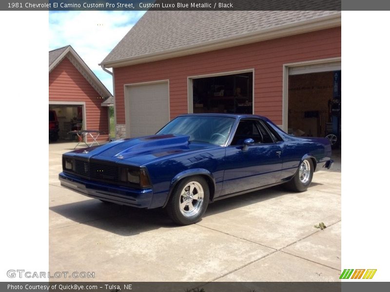 Custom Luxo Blue Metallic / Black 1981 Chevrolet El Camino Custom Pro Street