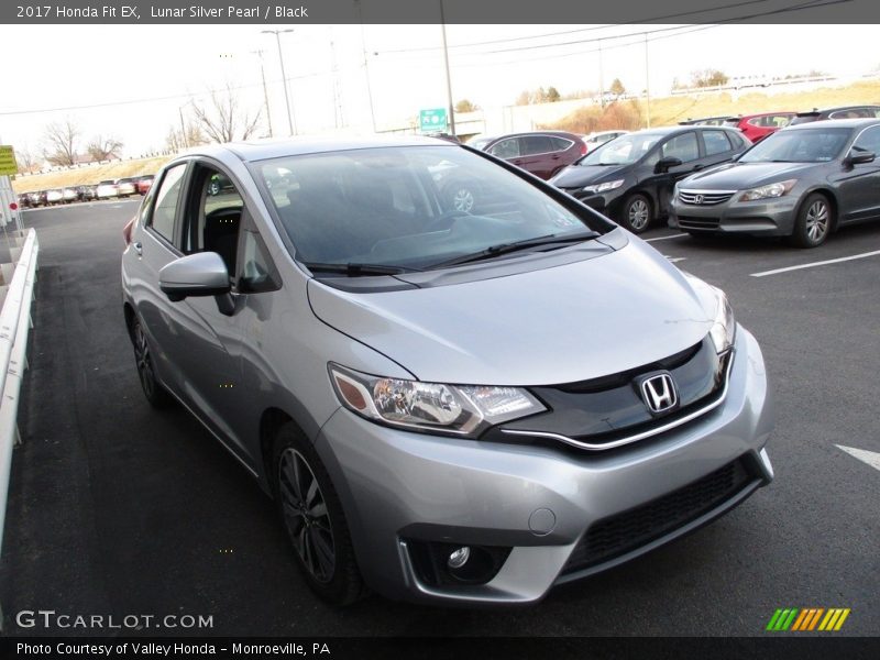Lunar Silver Pearl / Black 2017 Honda Fit EX