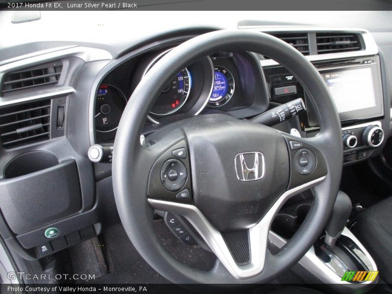 Lunar Silver Pearl / Black 2017 Honda Fit EX