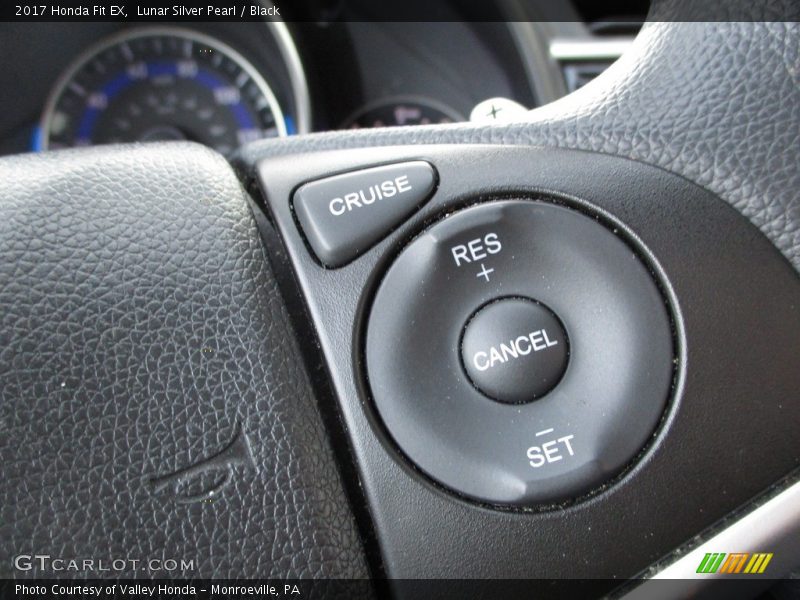 Lunar Silver Pearl / Black 2017 Honda Fit EX