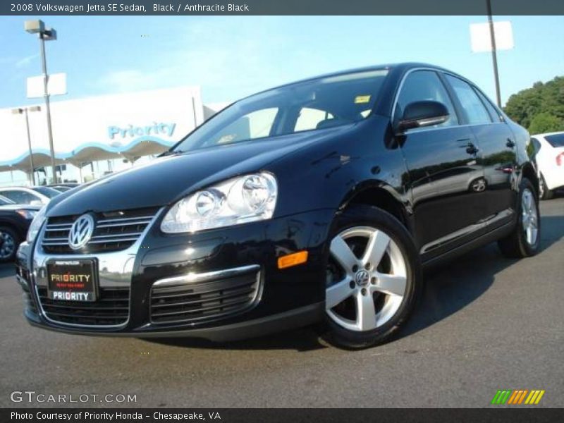 Black / Anthracite Black 2008 Volkswagen Jetta SE Sedan