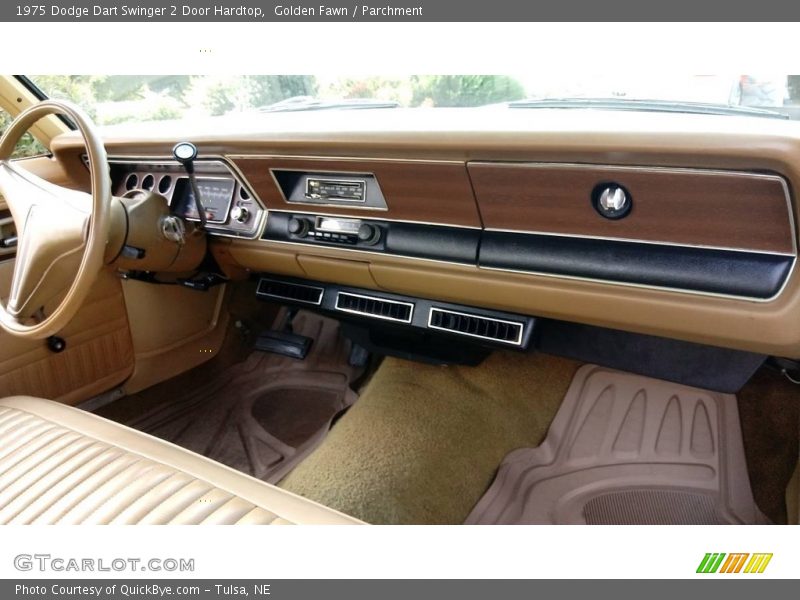 Golden Fawn / Parchment 1975 Dodge Dart Swinger 2 Door Hardtop