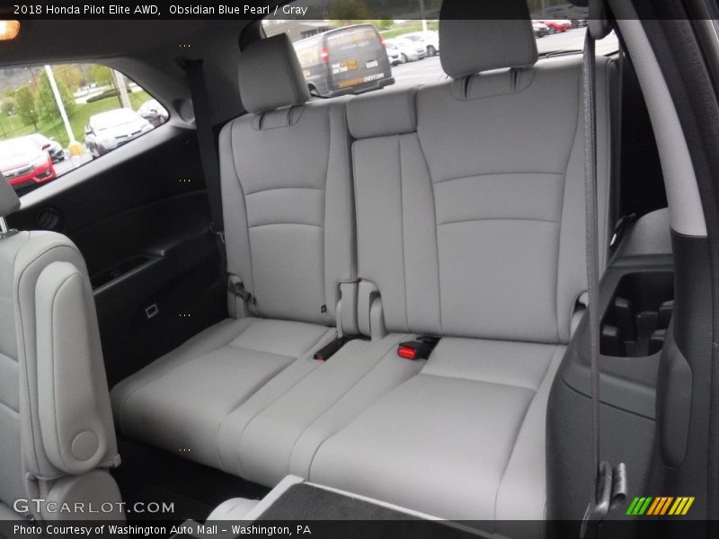 Obsidian Blue Pearl / Gray 2018 Honda Pilot Elite AWD