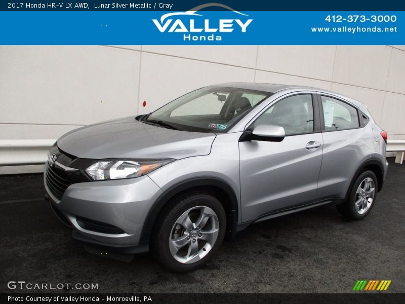 Lunar Silver Metallic / Gray 2017 Honda HR-V LX AWD