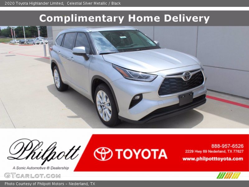 Celestial Silver Metallic / Black 2020 Toyota Highlander Limited