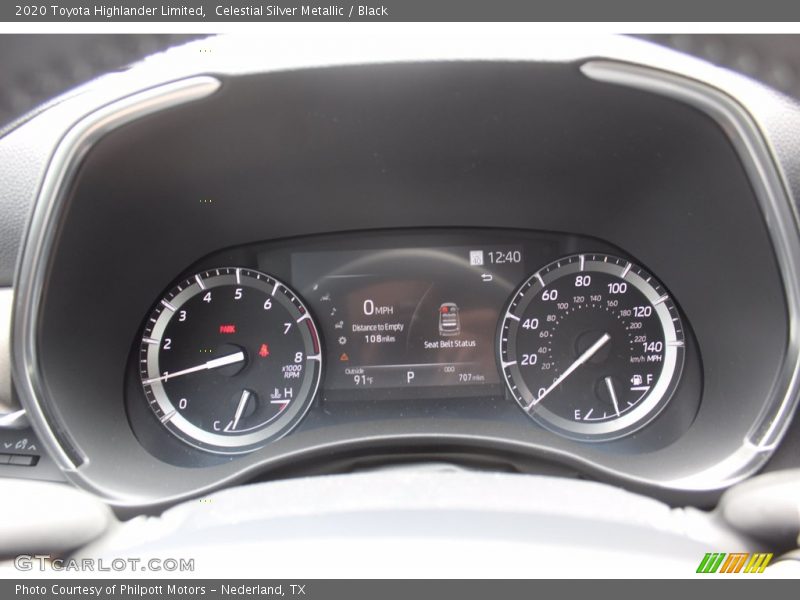 Celestial Silver Metallic / Black 2020 Toyota Highlander Limited