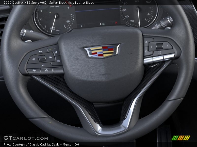 Stellar Black Metallic / Jet Black 2020 Cadillac XT6 Sport AWD