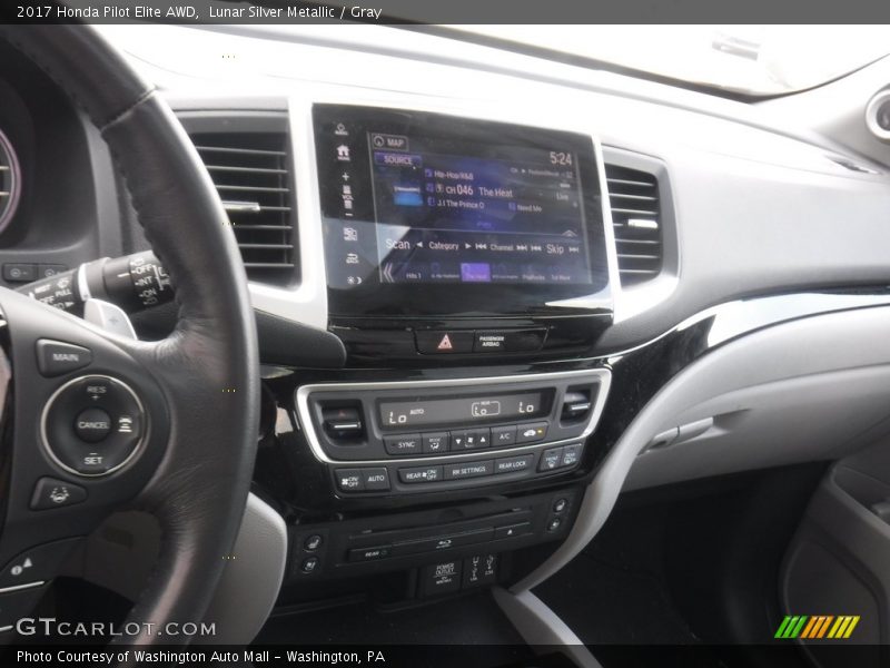 Lunar Silver Metallic / Gray 2017 Honda Pilot Elite AWD