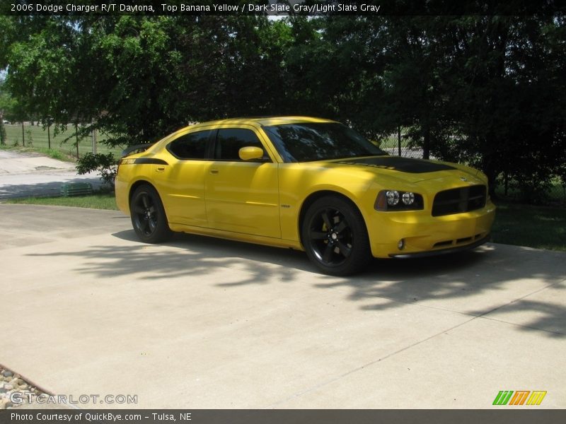 Top Banana Yellow / Dark Slate Gray/Light Slate Gray 2006 Dodge Charger R/T Daytona