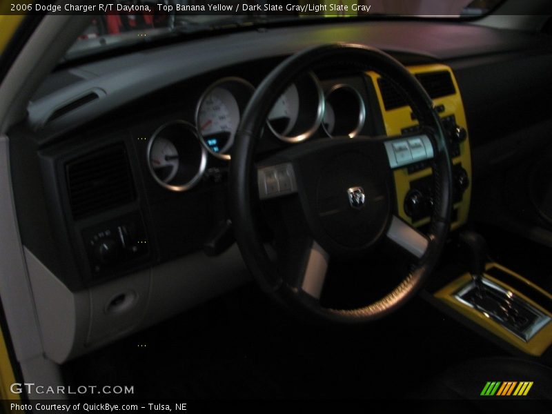 Top Banana Yellow / Dark Slate Gray/Light Slate Gray 2006 Dodge Charger R/T Daytona