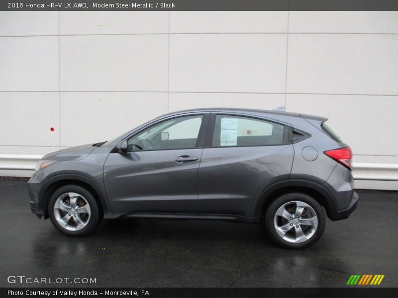 Modern Steel Metallic / Black 2016 Honda HR-V LX AWD