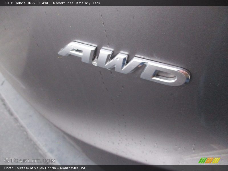 Modern Steel Metallic / Black 2016 Honda HR-V LX AWD