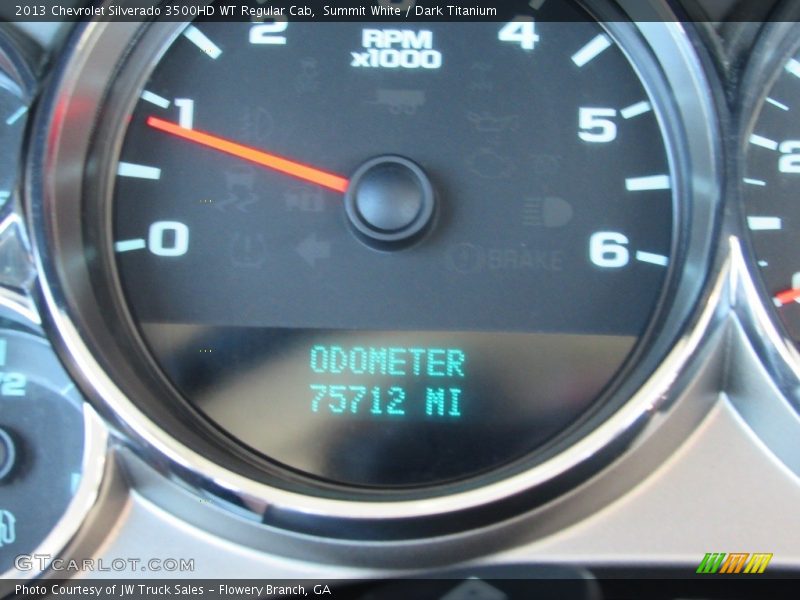 Summit White / Dark Titanium 2013 Chevrolet Silverado 3500HD WT Regular Cab