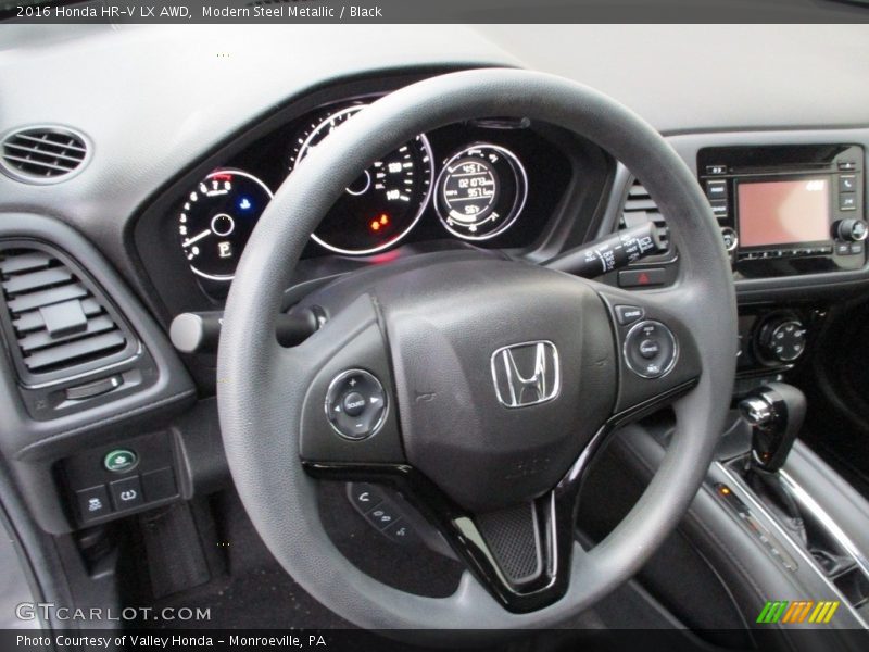 Modern Steel Metallic / Black 2016 Honda HR-V LX AWD
