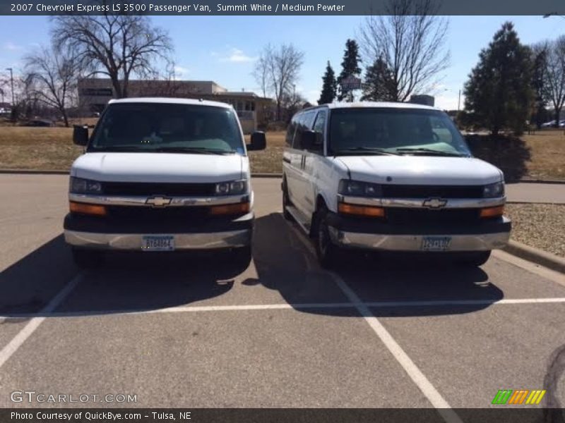 Summit White / Medium Pewter 2007 Chevrolet Express LS 3500 Passenger Van