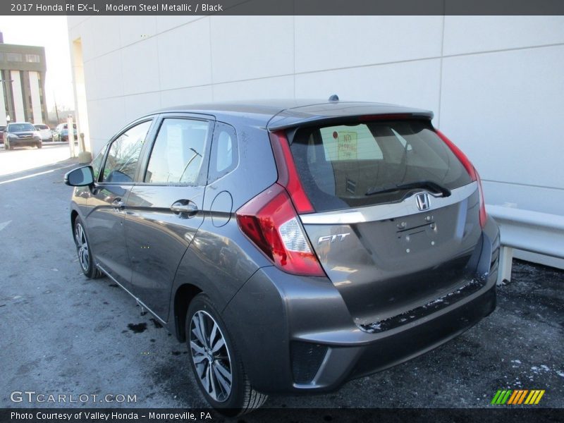 Modern Steel Metallic / Black 2017 Honda Fit EX-L