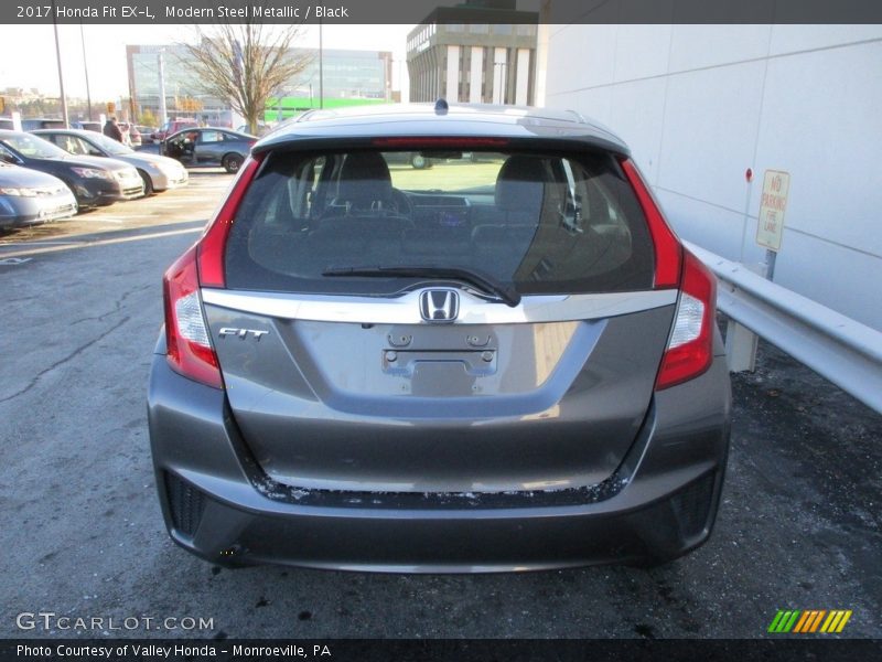Modern Steel Metallic / Black 2017 Honda Fit EX-L