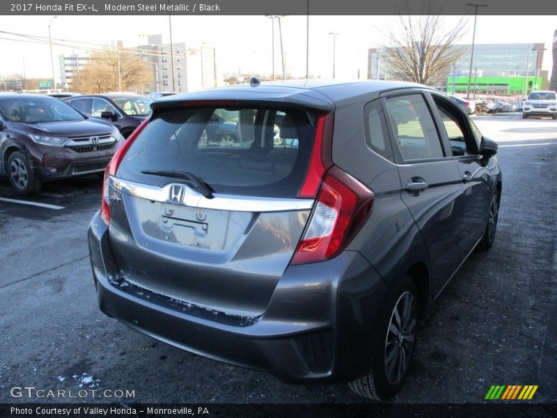 Modern Steel Metallic / Black 2017 Honda Fit EX-L