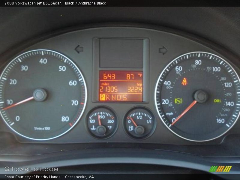 Black / Anthracite Black 2008 Volkswagen Jetta SE Sedan