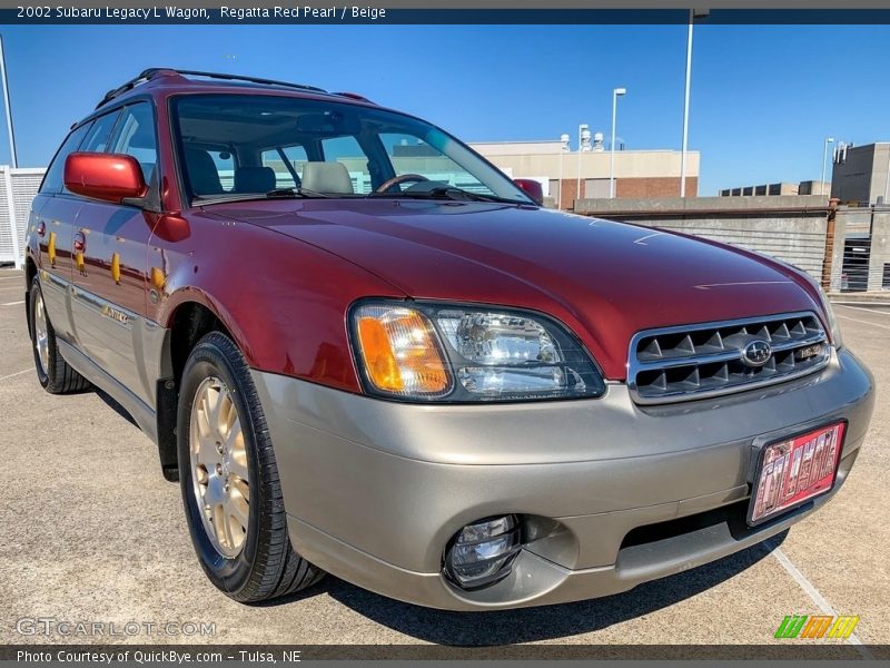 Regatta Red Pearl / Beige 2002 Subaru Legacy L Wagon