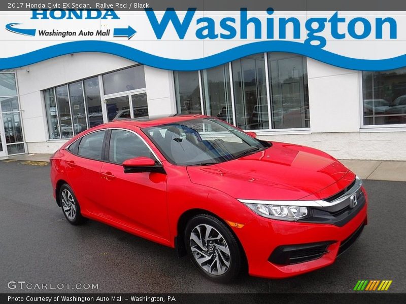 Rallye Red / Black 2017 Honda Civic EX Sedan