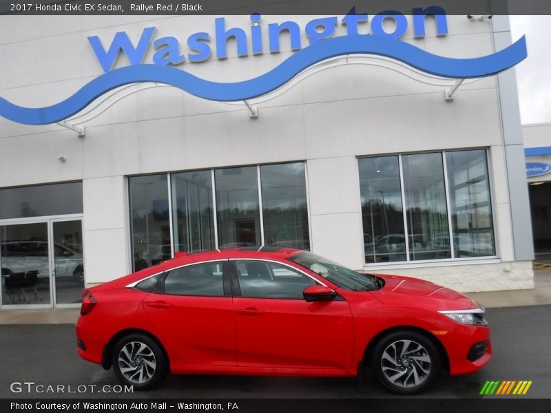 Rallye Red / Black 2017 Honda Civic EX Sedan