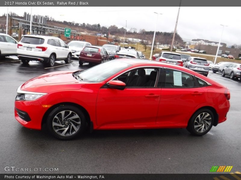 Rallye Red / Black 2017 Honda Civic EX Sedan