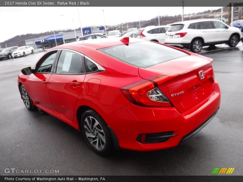 Rallye Red / Black 2017 Honda Civic EX Sedan