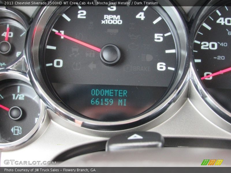 Mocha Steel Metallic / Dark Titanium 2013 Chevrolet Silverado 3500HD WT Crew Cab 4x4