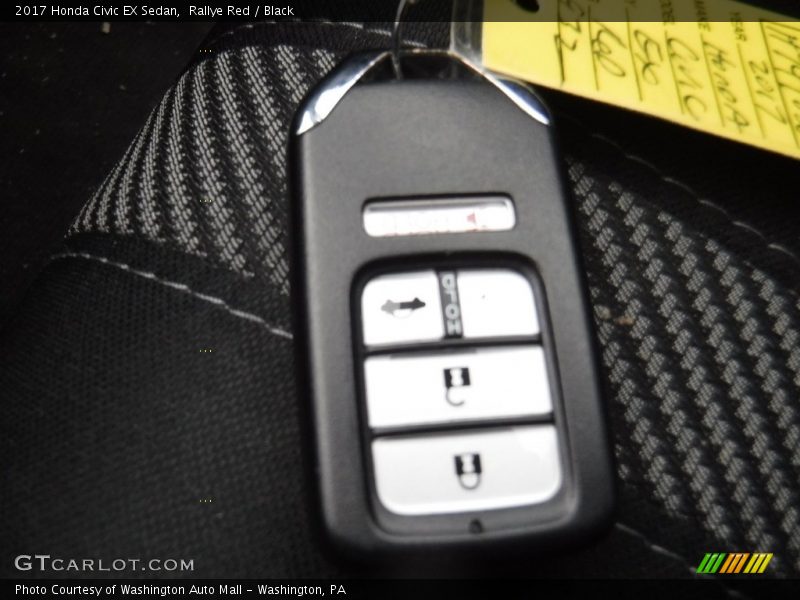 Rallye Red / Black 2017 Honda Civic EX Sedan