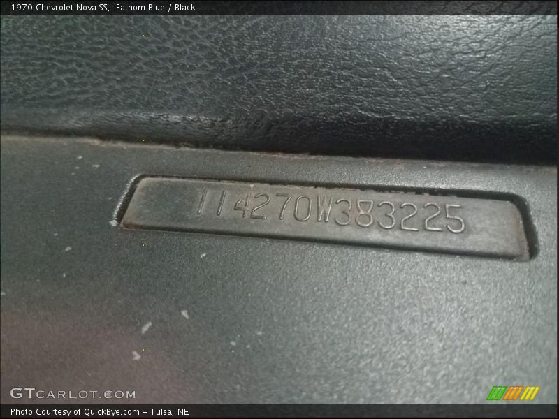 Fathom Blue / Black 1970 Chevrolet Nova SS