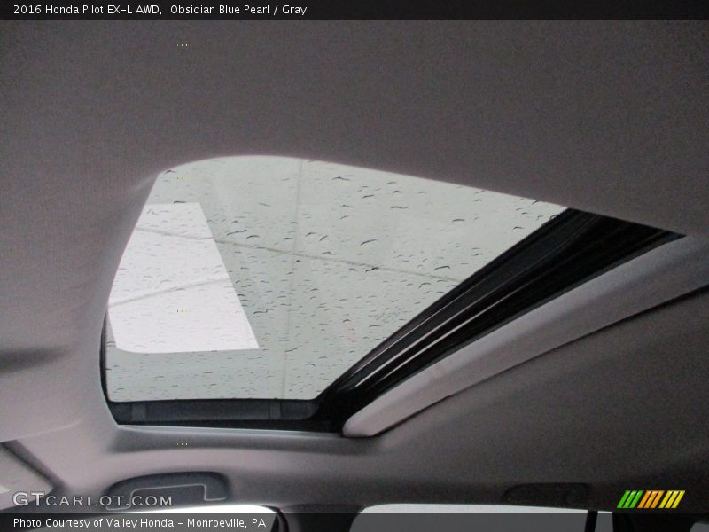 Obsidian Blue Pearl / Gray 2016 Honda Pilot EX-L AWD