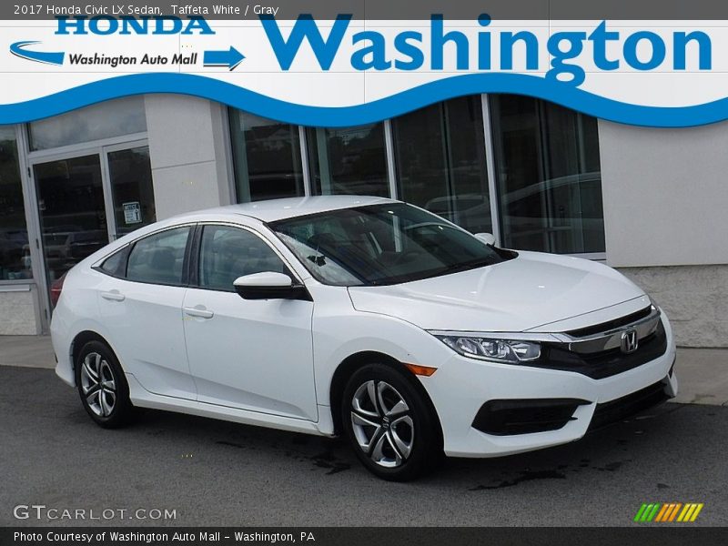 Taffeta White / Gray 2017 Honda Civic LX Sedan