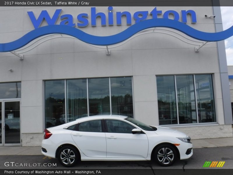 Taffeta White / Gray 2017 Honda Civic LX Sedan