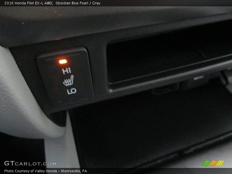 Obsidian Blue Pearl / Gray 2016 Honda Pilot EX-L AWD