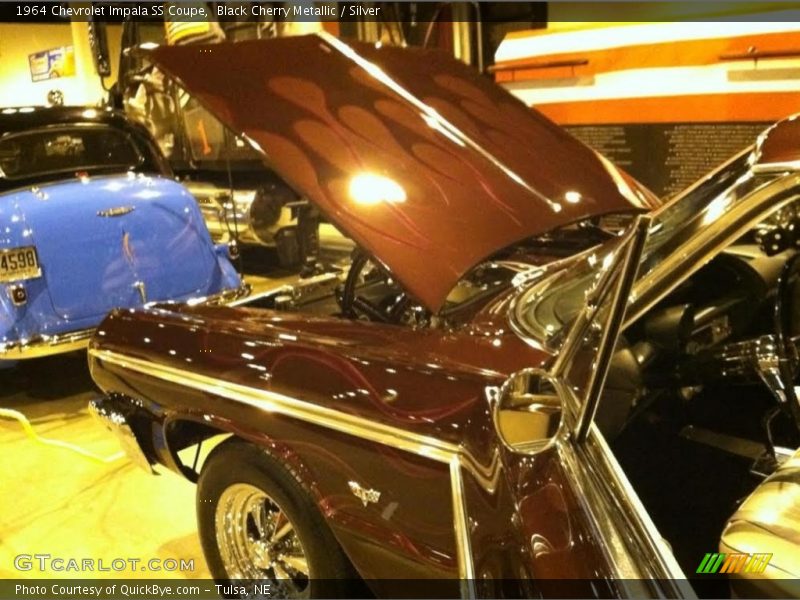 Black Cherry Metallic / Silver 1964 Chevrolet Impala SS Coupe