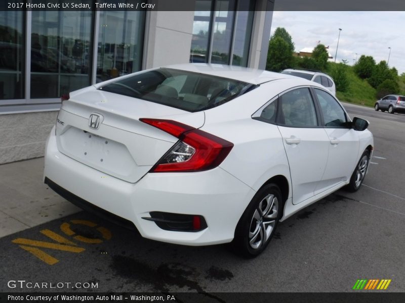 Taffeta White / Gray 2017 Honda Civic LX Sedan