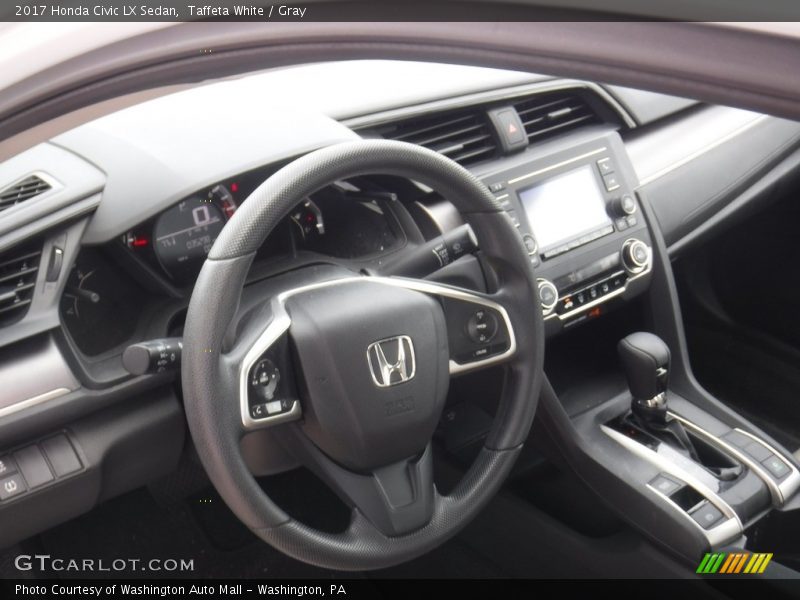 Taffeta White / Gray 2017 Honda Civic LX Sedan