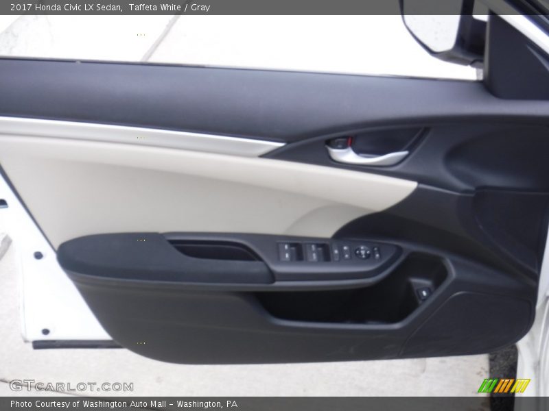 Taffeta White / Gray 2017 Honda Civic LX Sedan