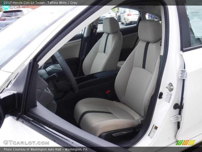 Taffeta White / Gray 2017 Honda Civic LX Sedan