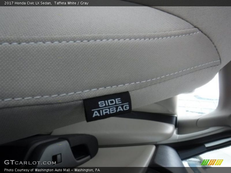 Taffeta White / Gray 2017 Honda Civic LX Sedan