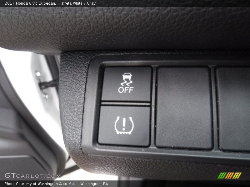 Taffeta White / Gray 2017 Honda Civic LX Sedan