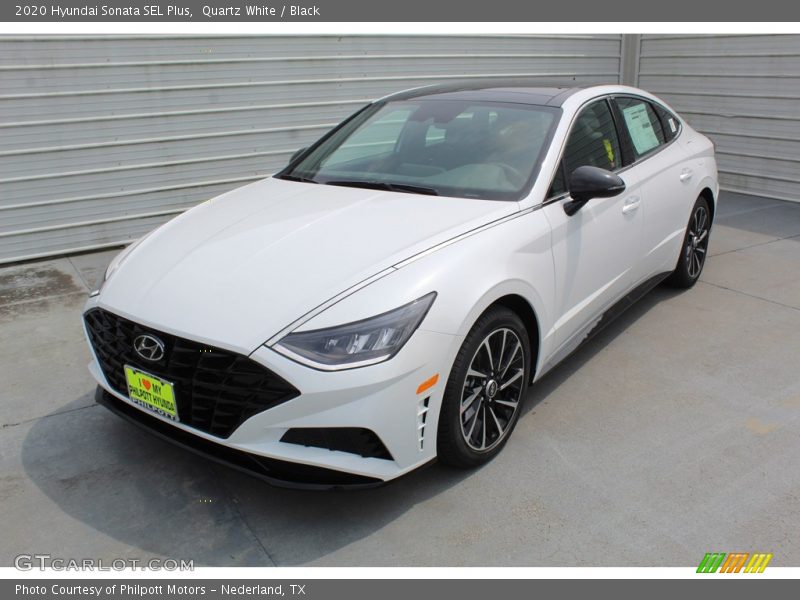 Quartz White / Black 2020 Hyundai Sonata SEL Plus