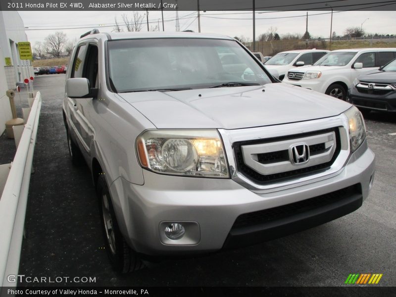 Alabaster Silver Metallic / Gray 2011 Honda Pilot EX 4WD