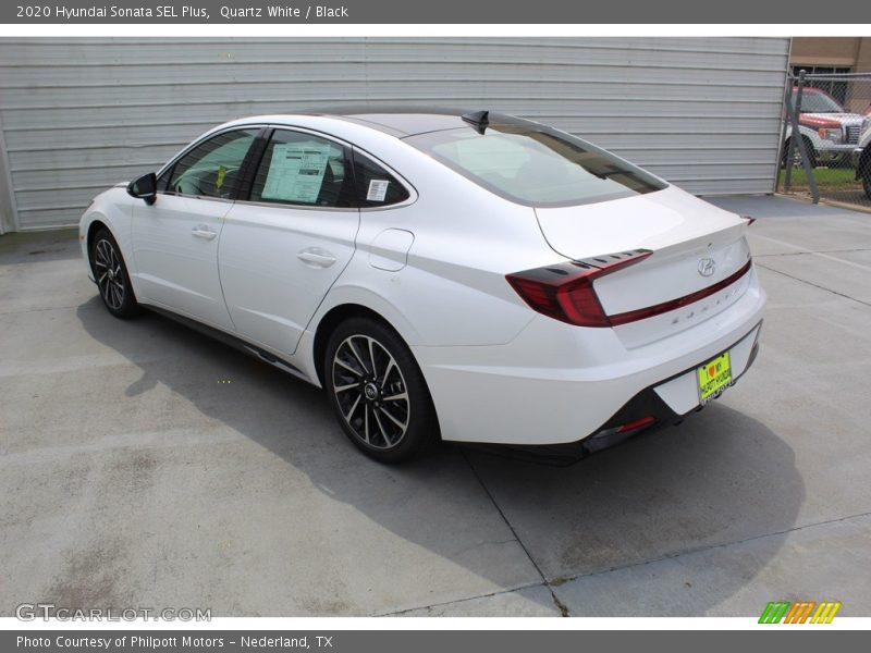 Quartz White / Black 2020 Hyundai Sonata SEL Plus