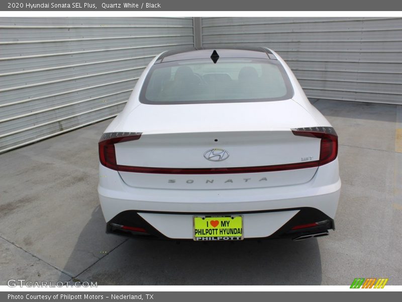 Quartz White / Black 2020 Hyundai Sonata SEL Plus